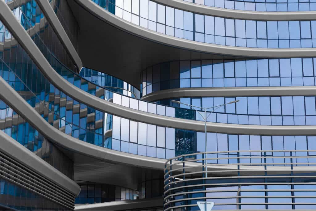 stylish office building blue glass and aluminum 2023 11 27 04 51 28 utc