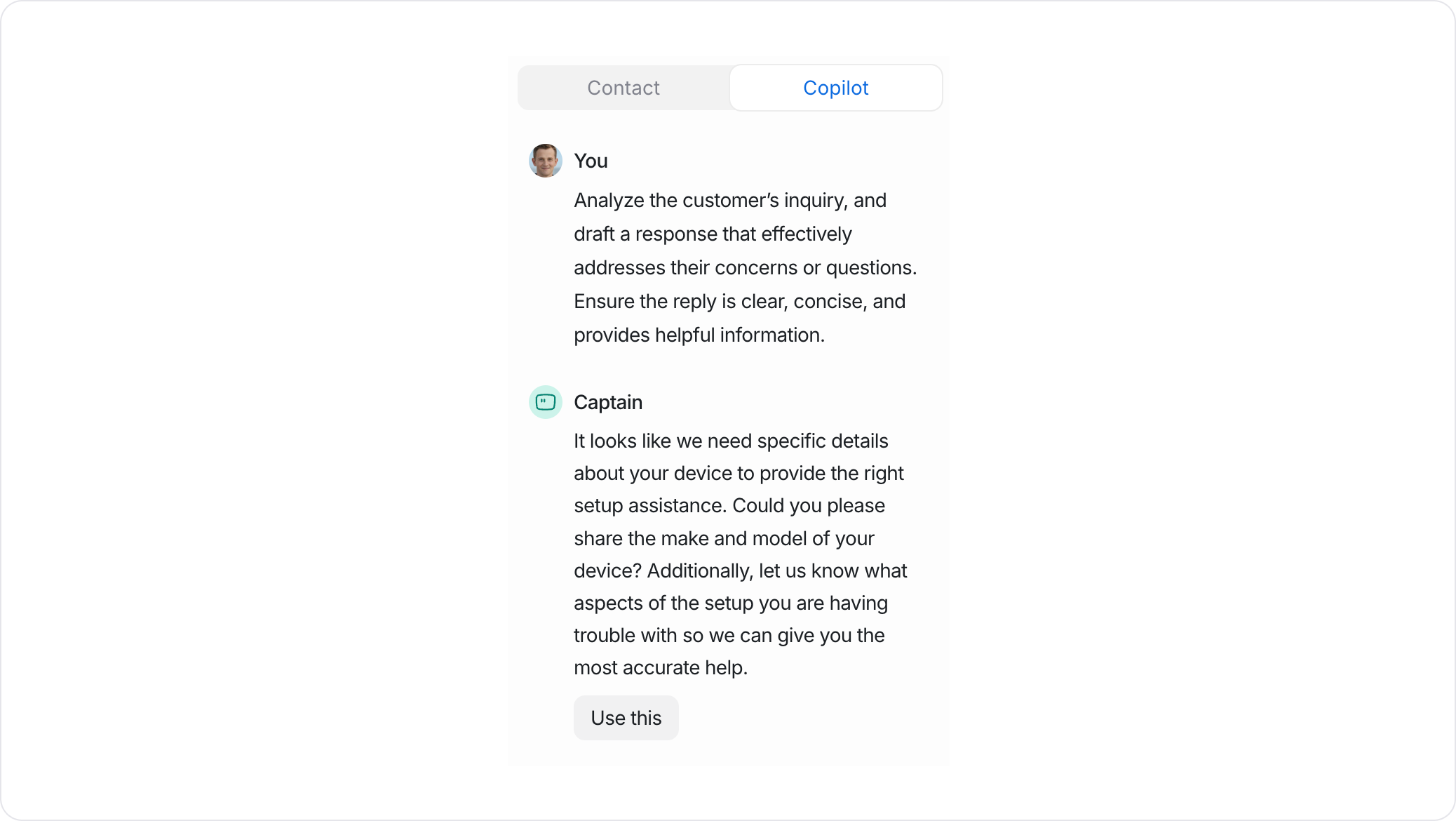 Ejemplo de Respuesta con Copilot
