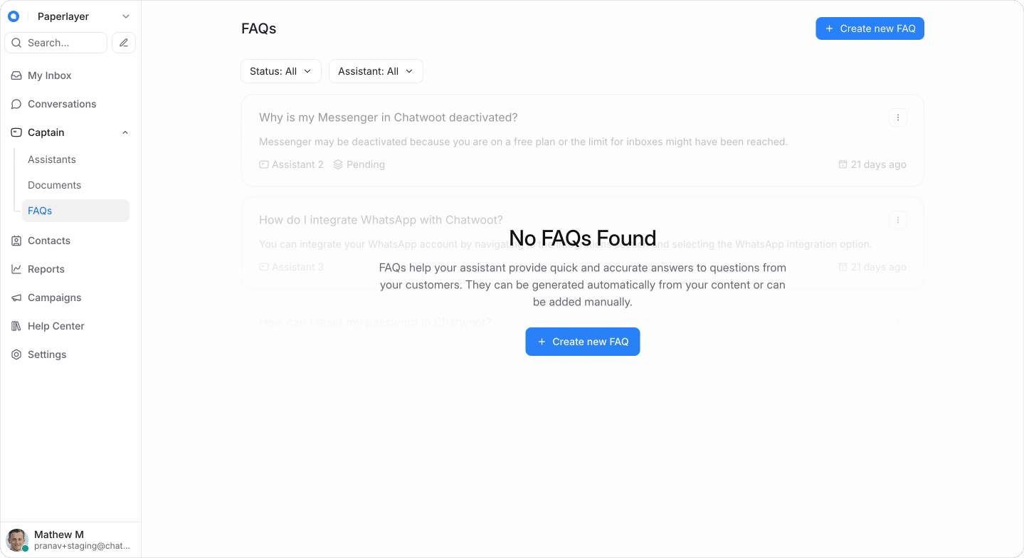 Agregar FAQ