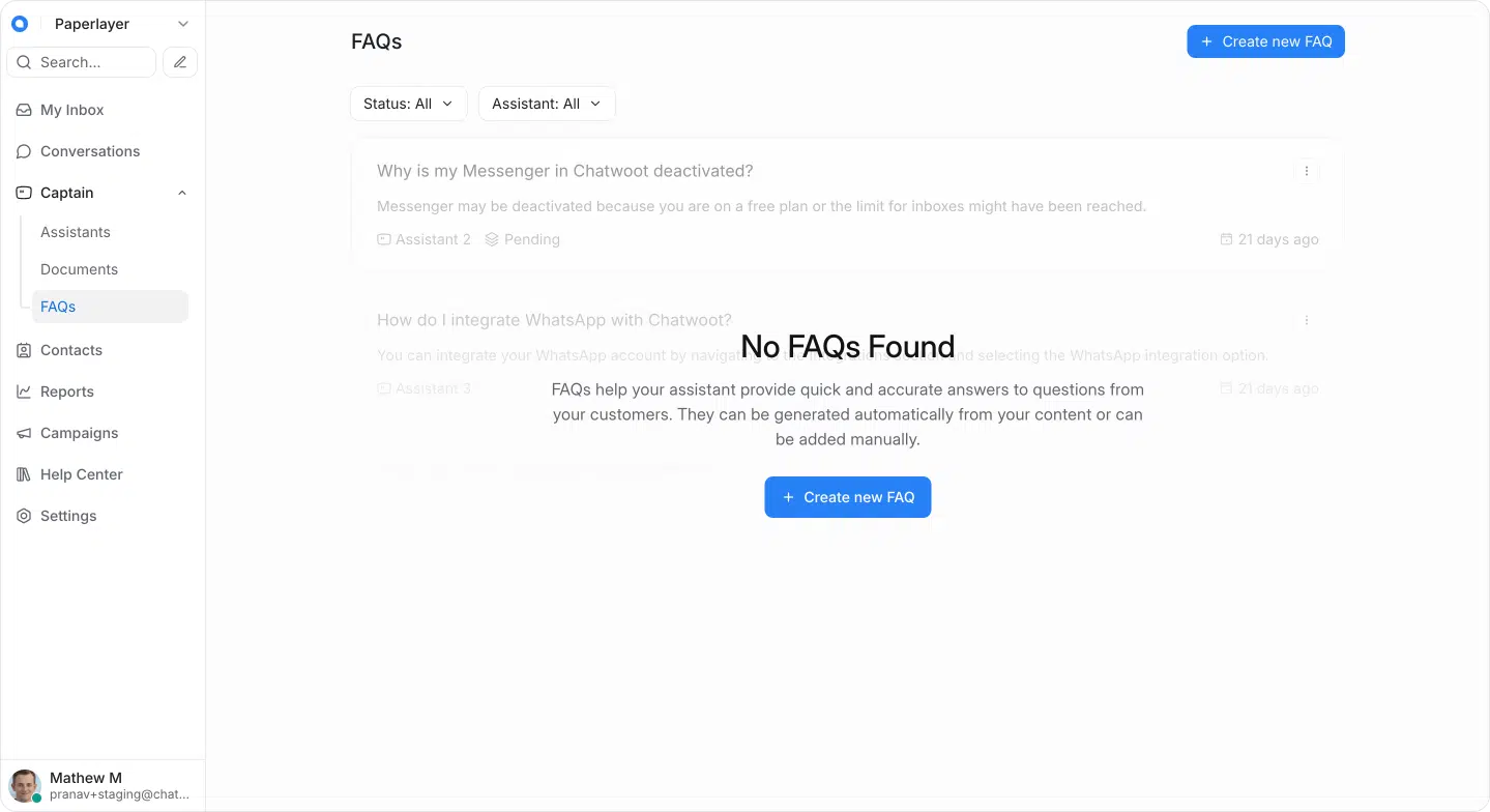 Agregar FAQ